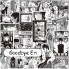 10 30 56PCS Anime Goodbye Eri Stickers Black White Decoration Suitcase Laptop Scrapbook Stationery Kids Toy - Chainsaw Man Merchandise