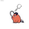 2022 Anime Chainsaw Man Pochita Cosplay Key Chain Cartoon Two sided Keychain Acrylic Pendant Chaveio For 1 - Chainsaw Man Merchandise