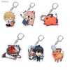 2022 Anime Chainsaw Man Pochita Cosplay Key Chain Cartoon Two sided Keychain Acrylic Pendant Chaveio For - Chainsaw Man Merchandise