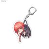 2022 Anime Chainsaw Man Pochita Cosplay Key Chain Cartoon Two sided Keychain Acrylic Pendant Chaveio For 2 - Chainsaw Man Merchandise