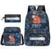 3pcs Chainsaw Man Backpack Simple Lightweight Laptop Mochila Students Shoulder Bag Pochita Teens Schoolbag Cute Travel 1 - Chainsaw Man Merchandise