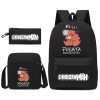 3pcs Chainsaw Man Backpack Simple Lightweight Laptop Mochila Students Shoulder Bag Pochita Teens Schoolbag Cute Travel - Chainsaw Man Merchandise