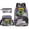 3pcs Chainsaw Man Backpack Simple Lightweight Laptop Mochila Students Shoulder Bag Pochita Teens Schoolbag Cute Travel 2 - Chainsaw Man Merchandise