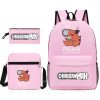 3pcs Chainsaw Man Backpack Simple Lightweight Laptop Mochila Students Shoulder Bag Pochita Teens Schoolbag Cute Travel 3 - Chainsaw Man Merchandise