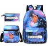 3pcs Chainsaw Man Backpack Simple Lightweight Laptop Mochila Students Shoulder Bag Pochita Teens Schoolbag Cute Travel 5 - Chainsaw Man Merchandise