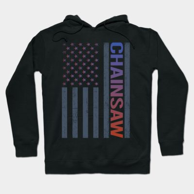 American Flag Chainsaw Arborist Lumberjack Woodwor Hoodie Official Haikyuu Merch