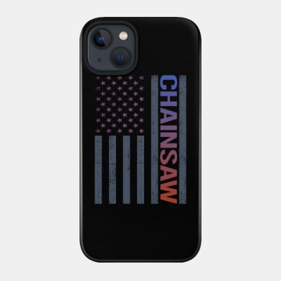 American Flag Chainsaw Arborist Lumberjack Woodwor Phone Case Official Haikyuu Merch