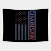 American Flag Chainsaw Arborist Lumberjack Woodwor Tapestry Official Haikyuu Merch