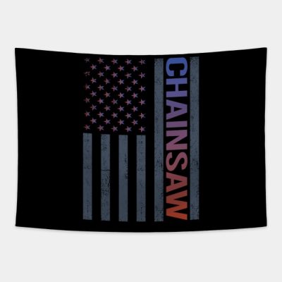 American Flag Chainsaw Arborist Lumberjack Woodwor Tapestry Official Haikyuu Merch