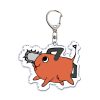 Anime Chainsaw Man Cosplay Keychain Cartoon Denji Power Hayakawa Aki Transparent Double Sided Key Chain Ring 2 - Chainsaw Man Merchandise