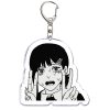 Anime Chainsaw Man Cosplay Keychain Cartoon Denji Power Hayakawa Aki Transparent Double Sided Key Chain Ring 4 - Chainsaw Man Merchandise