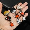 Anime Chainsaw Man Keychain Cartoon Figure Denji Pochita Badge Pendant Keyring Cute Fashion Accessories For Kids - Chainsaw Man Merchandise