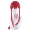 Anime Chainsaw Man Wig Makima Long Rose Red Hair Cosplay Wig Role Play Halloween Hair Synthetic 2 - Chainsaw Man Merchandise