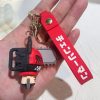 Anime Keychain Cool Soft Rubber Devil Denji Car Metal Chainsaw Man Keyring Cute Pochita Key Chain 1 - Chainsaw Man Merchandise