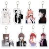 Cartoon Electric Saw Man Key Chain Anime Figures Acrylic Makima Power Reze Denji Pendant Key Ring - Chainsaw Man Merchandise