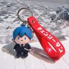 Chainsaw Man Anime Keychain Cool Soft Rubber Devil Denji Car Metal Keyring Cute Pochita Key Chain 3 - Chainsaw Man Merchandise