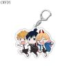 Chainsaw Man Cosplay Keychain Cartoon Denji Power Hayakawa Aki Transparent PVC Double Sided Key Chain For 5 - Chainsaw Man Merchandise