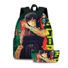 Japan Anime Chainsaw Man Power Backpack Pencil Bag Women Men Cartoon Pochita Makima School Bag Teenager 2 - Chainsaw Man Merchandise