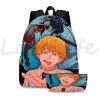 Japan Anime Chainsaw Man Power Backpack Pencil Bag Women Men Cartoon Pochita Makima School Bag Teenager 4 - Chainsaw Man Merchandise