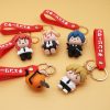 Japanese Cartoon Anime Chainsaw Man Pendant Keychain Car Key Chain Key Ring Keyring Phone Bag Ornament 1 - Chainsaw Man Merchandise