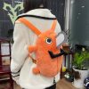 Pochita Plush Toy Backpack Chainsaw Chain Saw Man Cosplay Orange Dog Stuffed Doll Japan Anime Plushie 3 - Chainsaw Man Merchandise