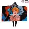 chainsaw man hooded blanket 02 adult premium sherpa aop 287 - Chainsaw Man Merchandise