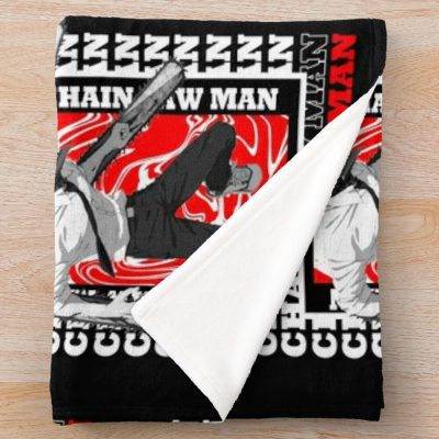 Chain Saw Man Anime Design Throw Blanket Official Chainsaw Man Merch