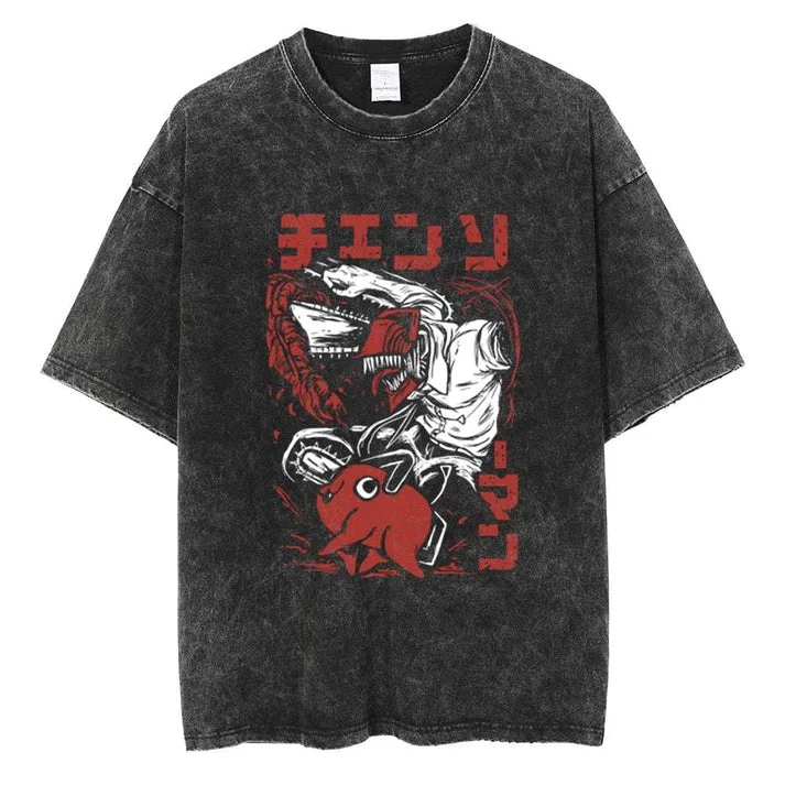 Chainsaw Man Denji Retro T-shirt - Chainsaw Man Merchandise