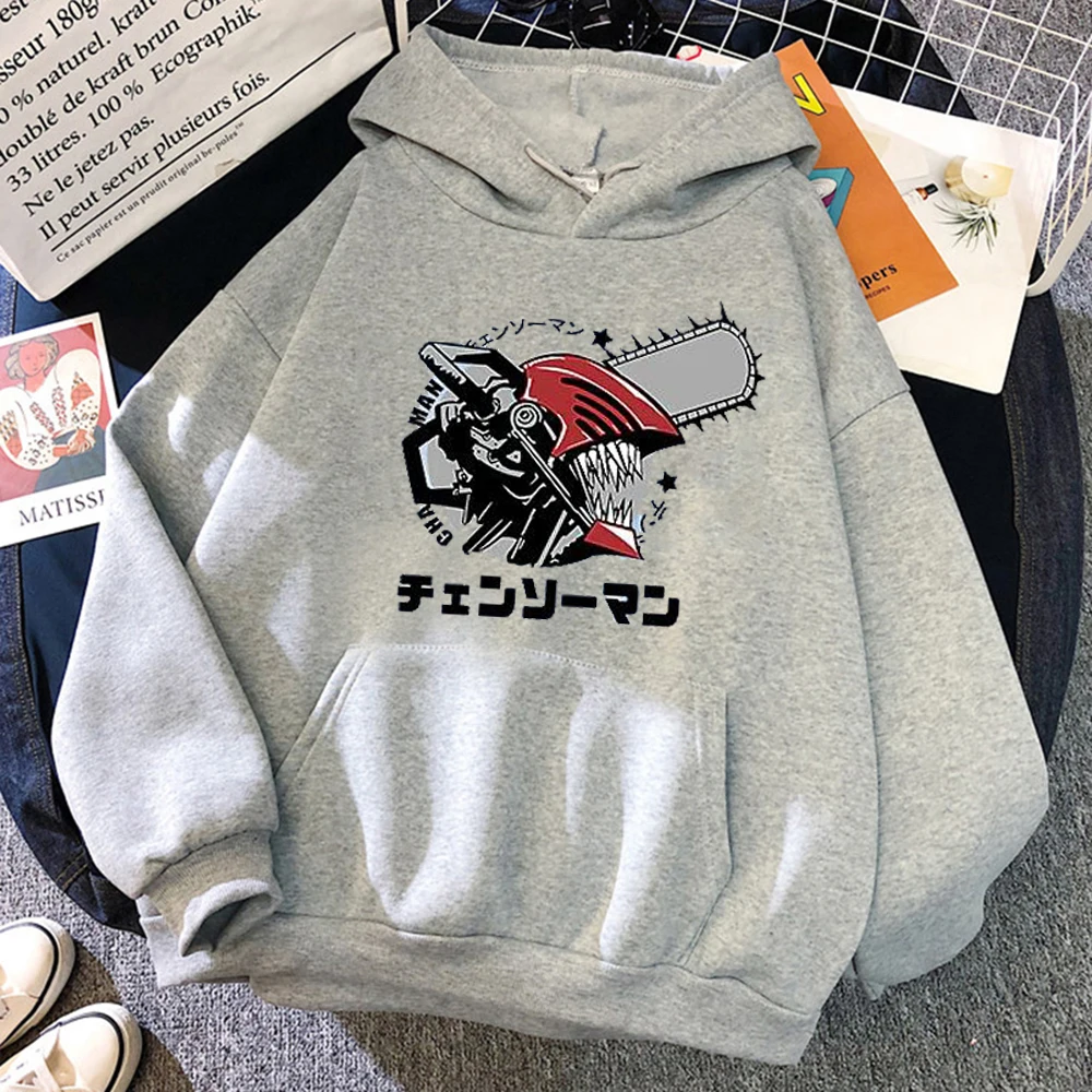 2022 Popular Anime Chainsaw Man Denji Hoodie Men Women Kawaii Pochita Graphic Printing Sweatshirts Vintage Manga - Chainsaw Man Merchandise