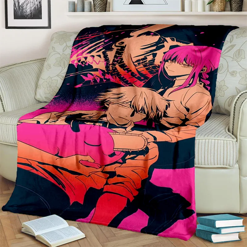 3D Anime Chainsaw Man Cartoon Denji Blanket Soft Throw Blanket for Home Bedroom Bed Sofa Picnic 17 - Chainsaw Man Merchandise