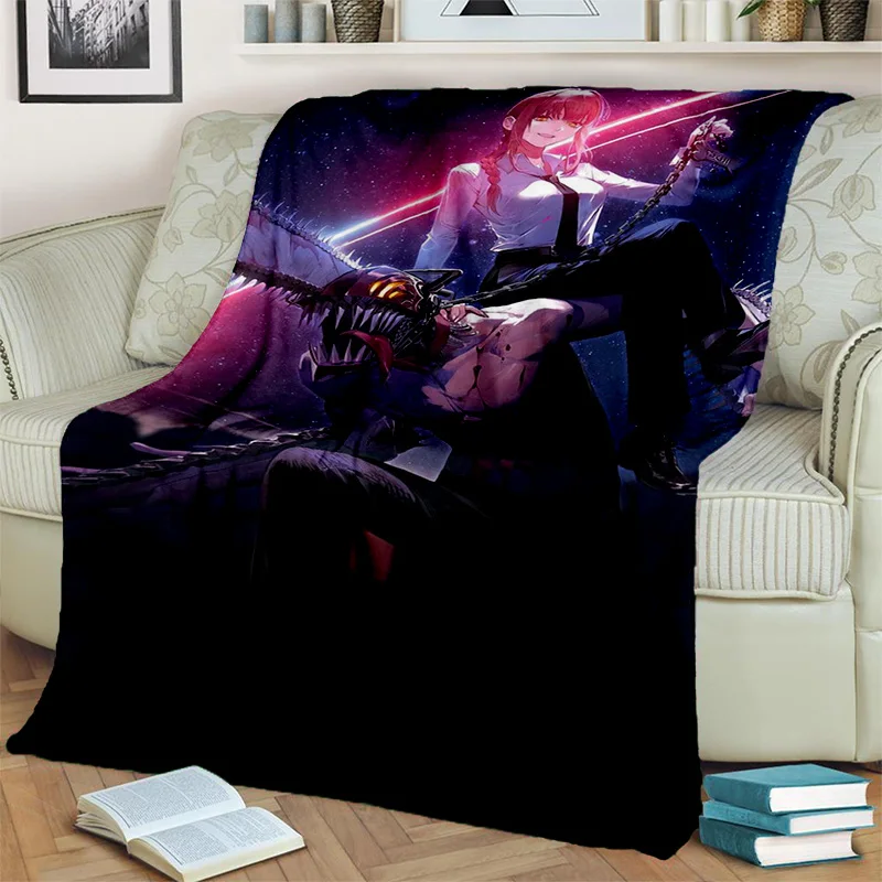 3D Anime Chainsaw Man Cartoon Denji Blanket Soft Throw Blanket for Home Bedroom Bed Sofa Picnic 20 - Chainsaw Man Merchandise