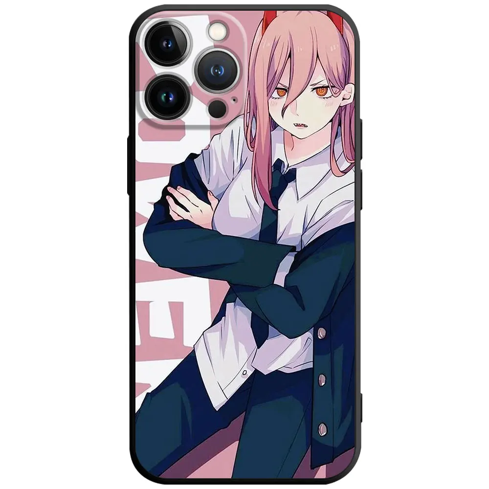 Anime Chainsaw Man Power Soft Silicone Cover Phone Case For iPhone 15 14 13 12 11 3 - Chainsaw Man Merchandise