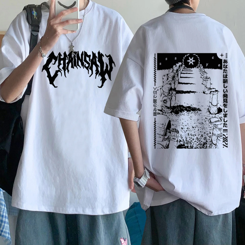 Anime Chainsaw Man T Shirts Fashion Harajuku O Neck Short Sleeve Man Woman Shirts Fans Gift - Chainsaw Man Merchandise