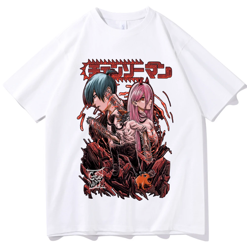 Chainsaw Man Anime Fans T Shirts Fashion Harajuku O Neck Short Sleeve Man Woman Shirts Gift - Chainsaw Man Merchandise