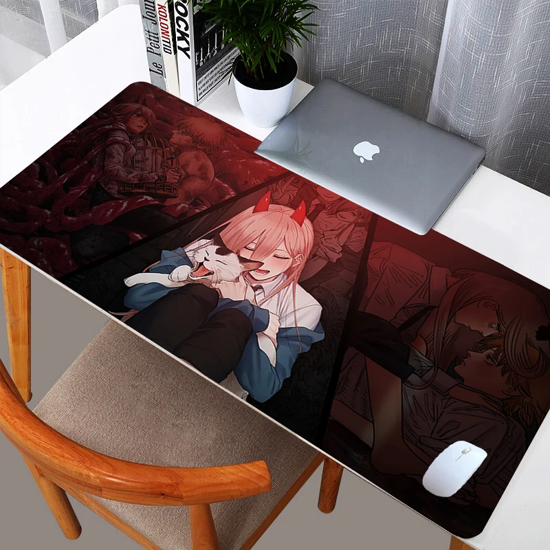 Chainsaw Man Anime Large Mouse Pad Gaming Accessories Non slip Keyboard Desktop Mat XL Laptop Office 10 - Chainsaw Man Merchandise