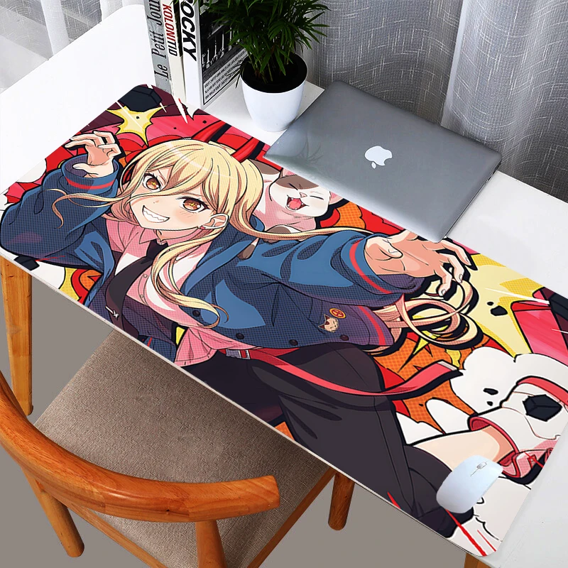 Chainsaw Man Anime Large Mouse Pad Gaming Accessories Non slip Keyboard Desktop Mat XL Laptop Office 4 - Chainsaw Man Merchandise