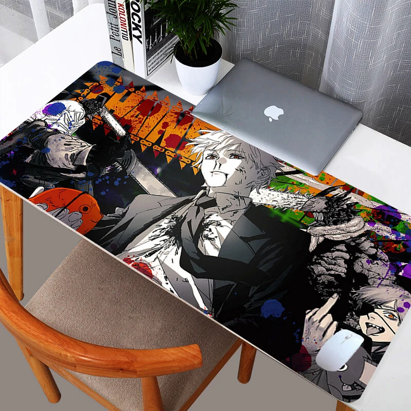 Chainsaw Man Anime Large Mouse Pad Gaming Accessories Non slip Keyboard Desktop Mat XL Laptop Office 6 - Chainsaw Man Merchandise