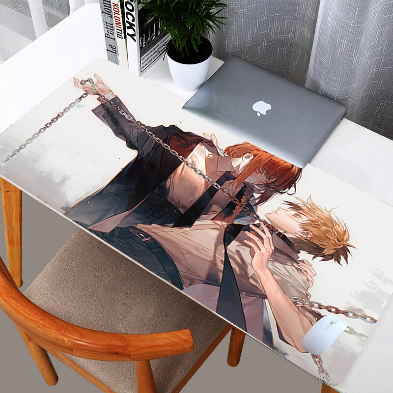 Chainsaw Man Anime Large Mouse Pad Gaming Accessories Non slip Keyboard Desktop Mat XL Laptop Office 7 - Chainsaw Man Merchandise