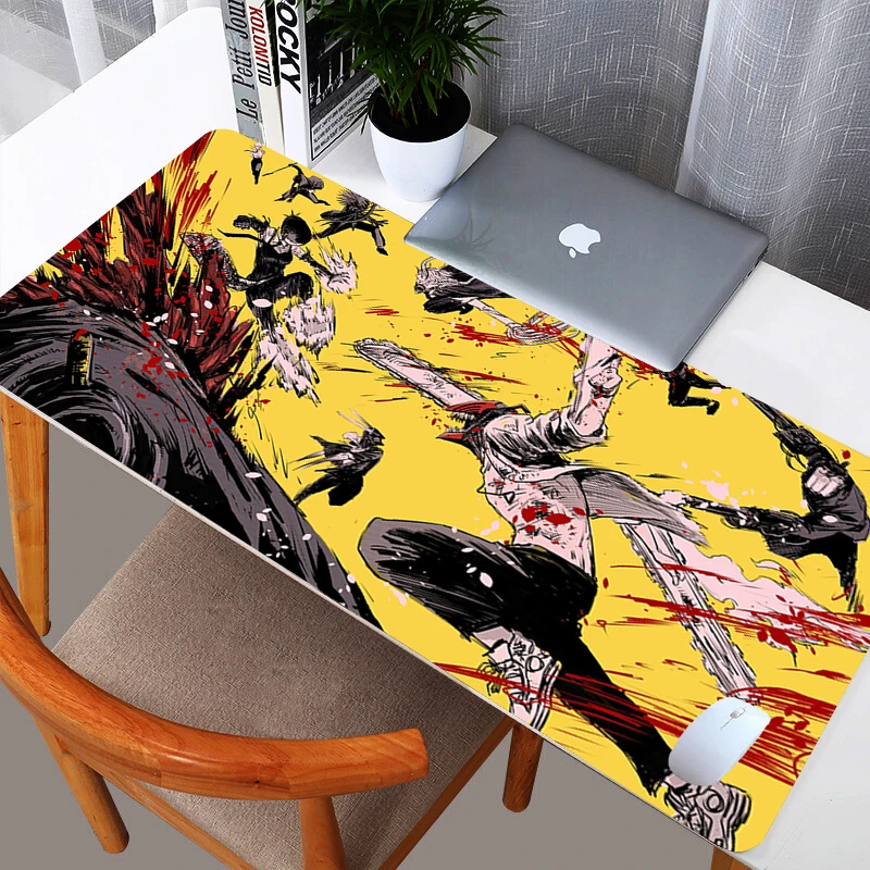 Chainsaw Man Anime Large Mouse Pad Gaming Accessories Non slip Keyboard Desktop Mat XL Laptop Office 9 - Chainsaw Man Merchandise