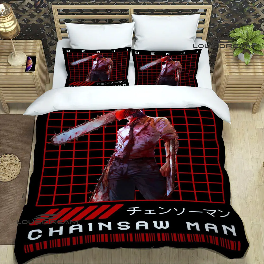 Chainsaw Man Anime Print Bedding Sets exquisite bed supplies set duvet cover bed comforter set bedding 12 - Chainsaw Man Merchandise