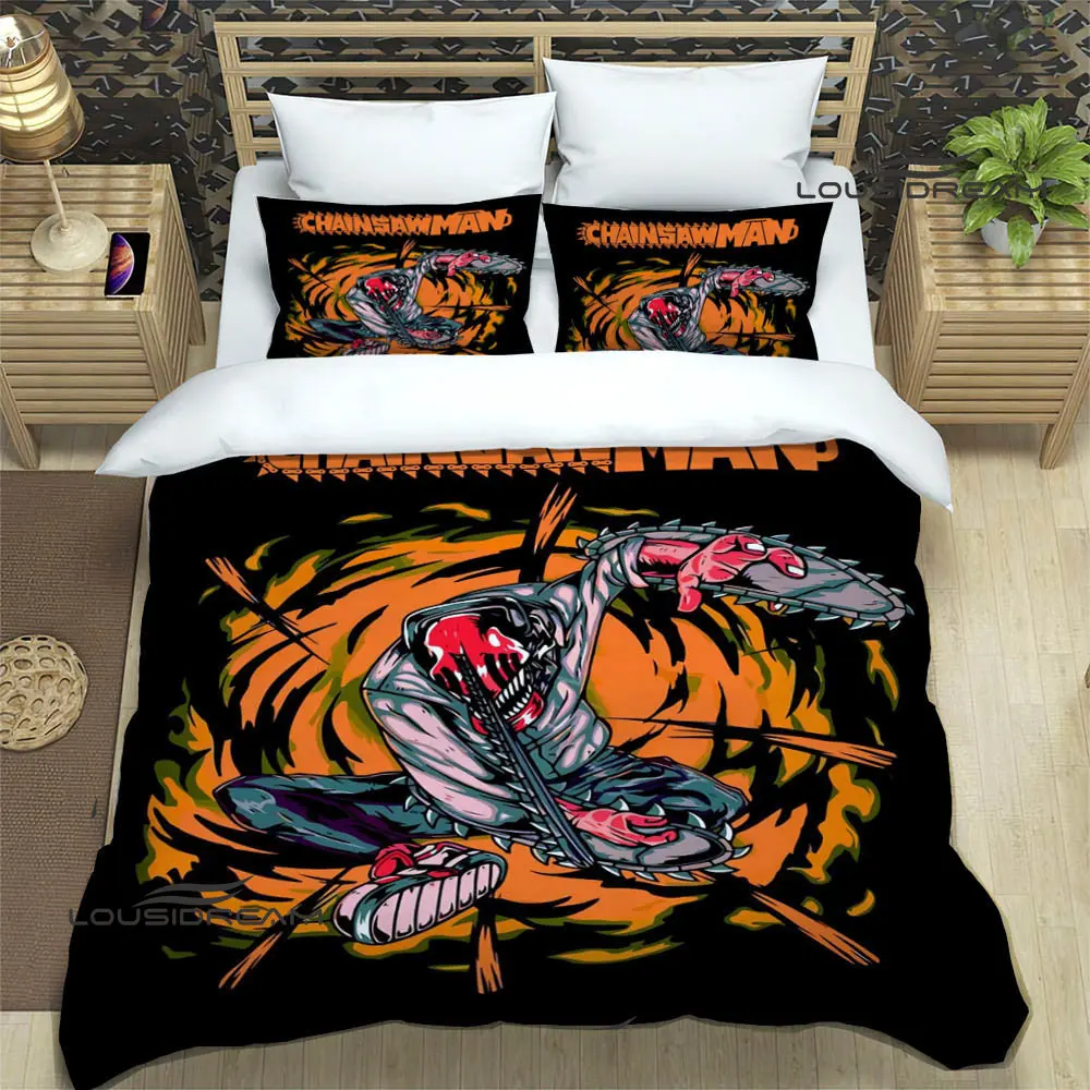 Chainsaw Man Anime Print Bedding Sets exquisite bed supplies set duvet cover bed comforter set bedding 13 - Chainsaw Man Merchandise