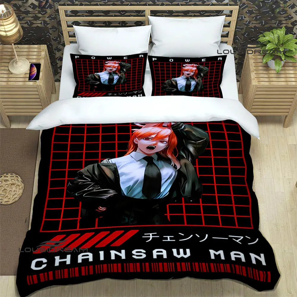 Chainsaw Man Anime Print Bedding Sets exquisite bed supplies set duvet cover bed comforter set bedding 16 - Chainsaw Man Merchandise