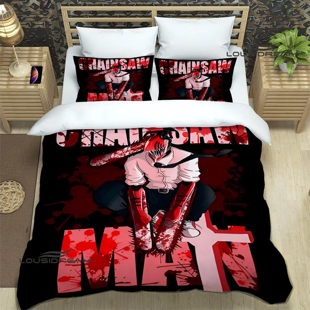 Chainsaw Man Anime Print Bedding Sets exquisite bed supplies set duvet cover bed comforter set bedding 18 - Chainsaw Man Merchandise