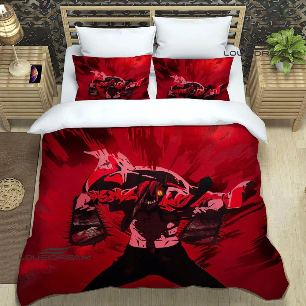 Chainsaw Man Anime Print Bedding Sets exquisite bed supplies set duvet cover bed comforter set bedding 21 - Chainsaw Man Merchandise