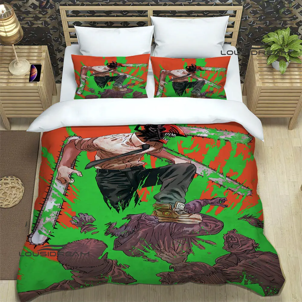 Chainsaw Man Anime Print Bedding Sets exquisite bed supplies set duvet cover bed comforter set bedding 8 - Chainsaw Man Merchandise