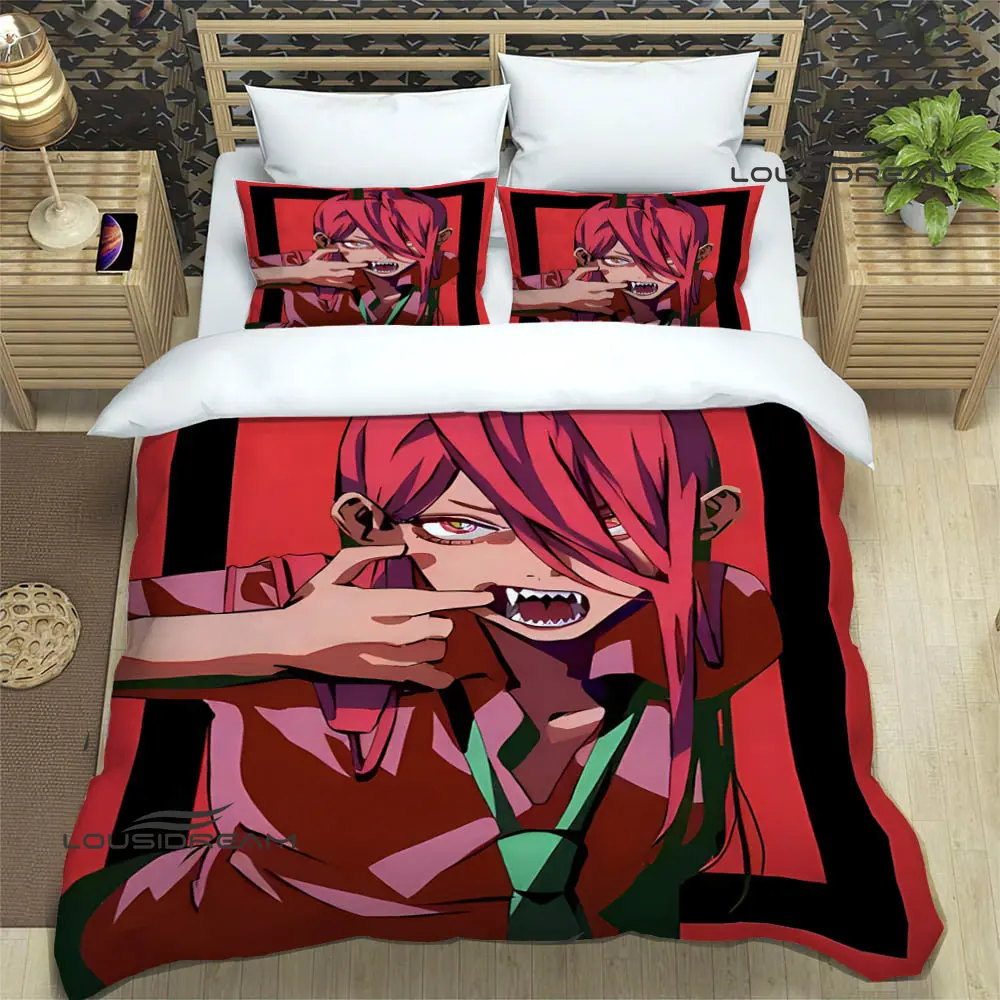 Chainsaw Man Anime Print Bedding Sets exquisite bed supplies set duvet cover bed comforter set bedding 9 - Chainsaw Man Merchandise