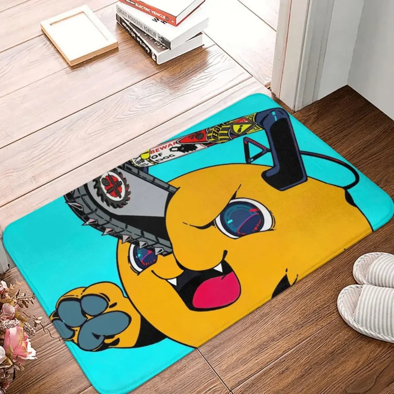 Chainsaw Man Bathroom Mat Pochita Thug Doormat Flannel Carpet Outdoor Rug Home Decor - Chainsaw Man Merchandise