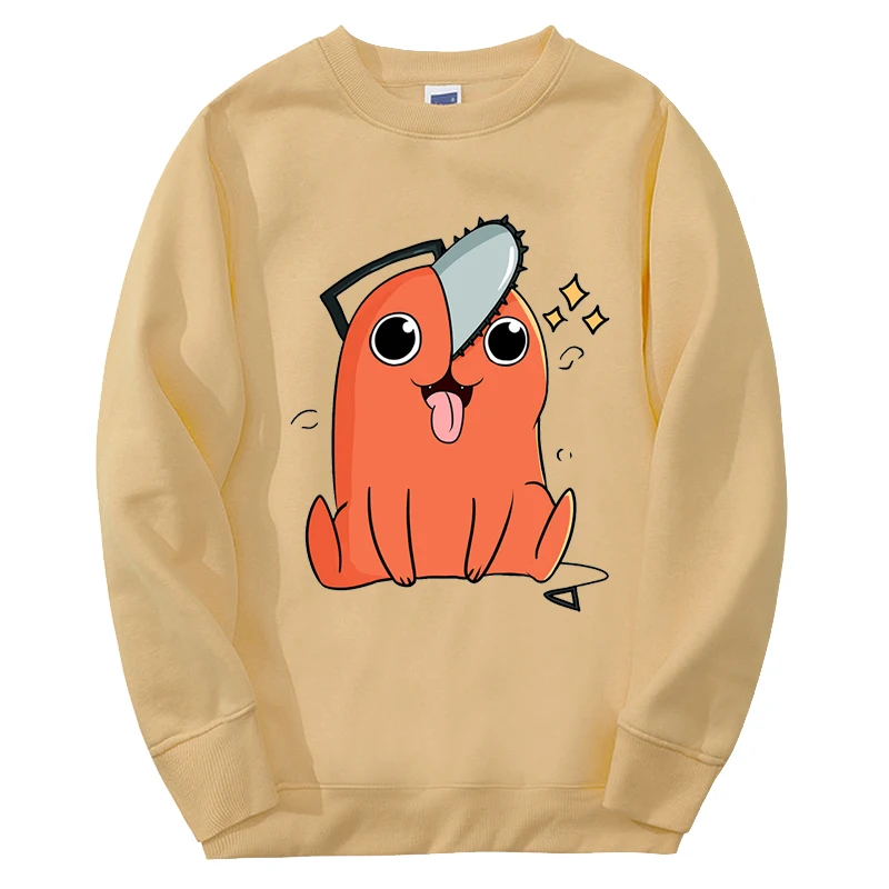 Chainsaw Man Hoodies Cute Pochita Graphic Printed Sweatshirt Cartoon Manga Kawaii Hoody Oversize Streetwear Bodywarm - Chainsaw Man Merchandise