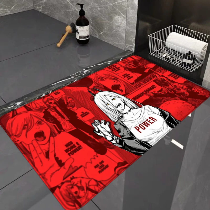 Doormat Entrance Door Chainsaw Man Home Bath Mats Prayer Rug Room Rugs Non slip Kitchen Mat 11 - Chainsaw Man Merchandise