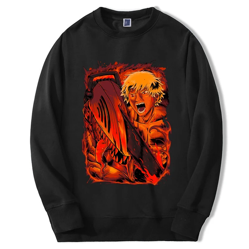 Hot Anime Chainsaw Hoodie Unisex Tracksuit Long Sleeve Clothes Sweatshirts Denji Demon Graphic Hoodie Fashion Casual - Chainsaw Man Merchandise